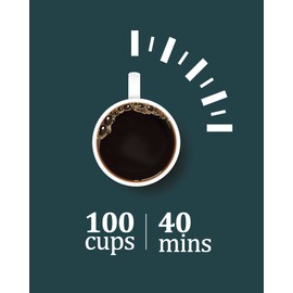 Garvee Commercial Coffee Urn 110 Cup, 16L Large Capacity Coffee Maker with Double-wall 304 Stainless Steel, Quick Brewing Coffee Dispenser for Meeting Rooms and Other Large Gatherings