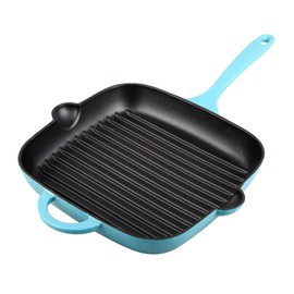 Denby Cook & Dine Azure Cast Iron Griddle Pan