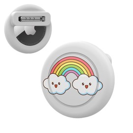 Airtag Holder for Kids Hidden Case, Cute Cartoon Airtag Tracker for Kid, AirTag Hidden Kids Holder with Invisible Pin, Anti Lost, for Children, Elderly, Luggage, Clothing