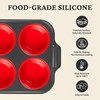 BRONYPRO Jumbo Silicone Muffin Pan with Metal Frame, 3.5" Large