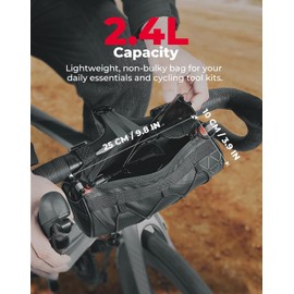 Bolsa para Bicicleta con Kit de Herramientas,Bolsa para Manubrio de Bicicleta,2.2 L Bolsa Frontal para Bicicleta con Correa para el Hombro Correas extraíble Cremallera,Bolsa para Manillar de Bicicleta