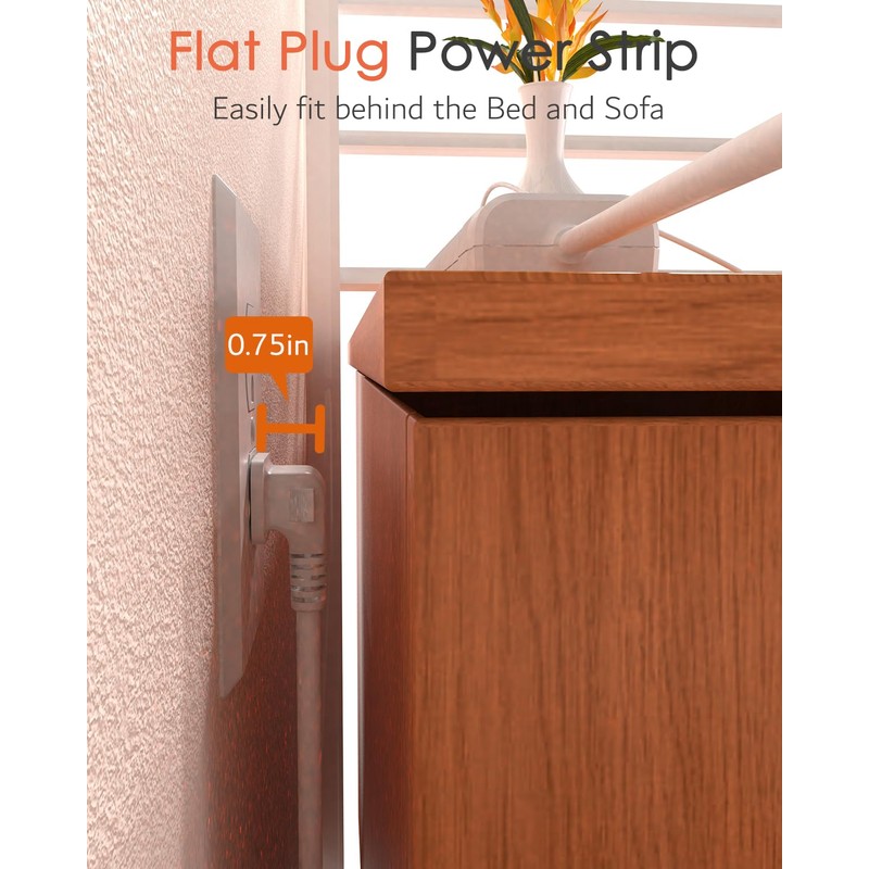 2 Prong Power Strip, WRXDMC 2 Prong to 3 Prong