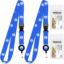 Cruise Lanyard for Ship Cards [2-Pack] Cruise Lanyards with ID Holder, Key Card Retractable Badge & Waterproof Ship Card Holders for Cruises in 2024 & 2025