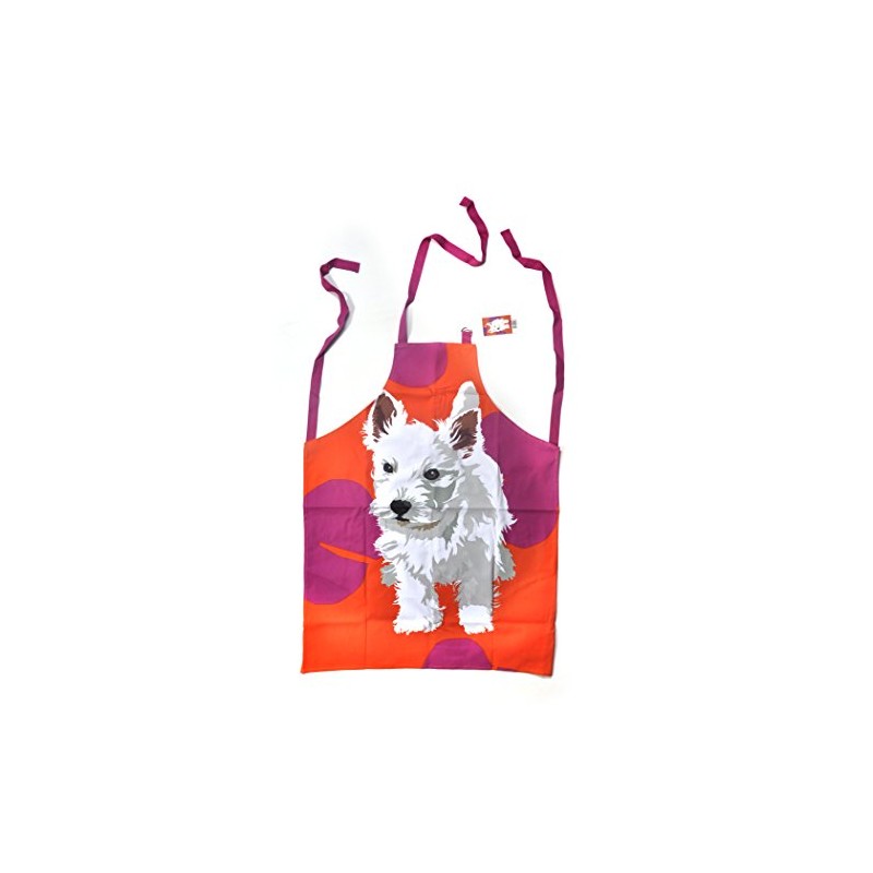 Westie Apron by Leslie Gerry,Multi,69cm x 89cm