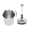 Manual Milk Frother 304 Stainless Steel Double Layer Brushed Process
