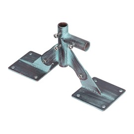 CLYB Adjustable Weather Vanes Roof Mount for Outside Cupola Shed Barn, 2-Port Heavy Duty Steel Garden Weathervane Mount Bracket Fits for Standard Size Weathervanes Pole up to 3/4" Diameter