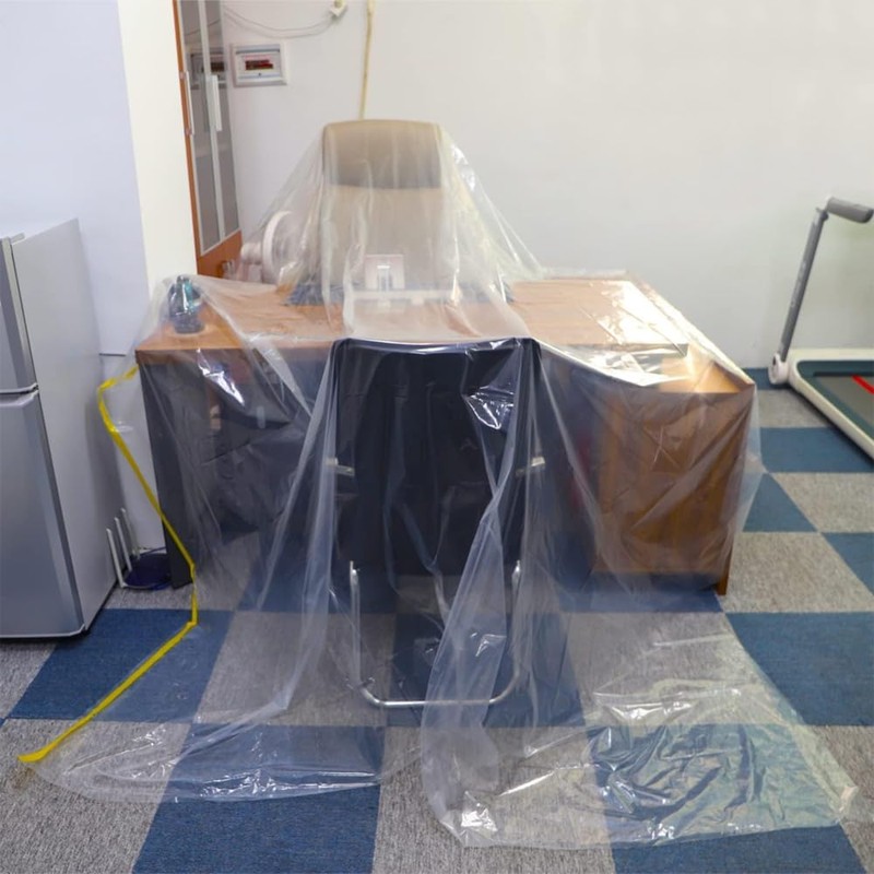 Tiardey Piece Waterproof and Dustproof Sofa Storage Cover, Transparent Sofa