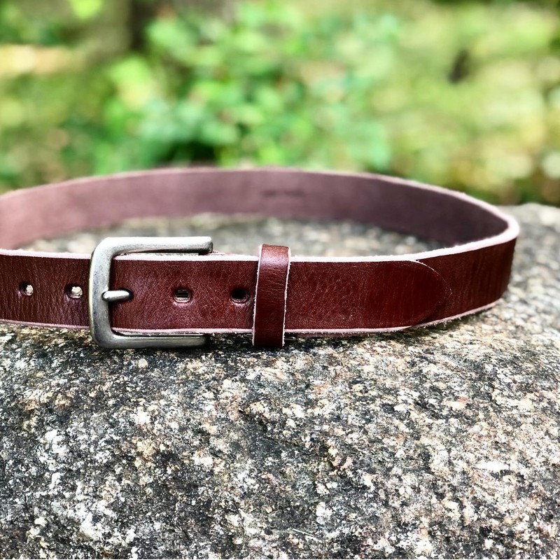 atelierCODEL Men's Leather Belt, Tochigi Leather, Casual, brown (camel brown)