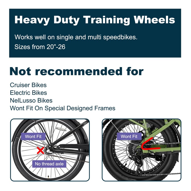 MOSHAY Roll Over Picture to Zoom in Bicycle Training Wheels