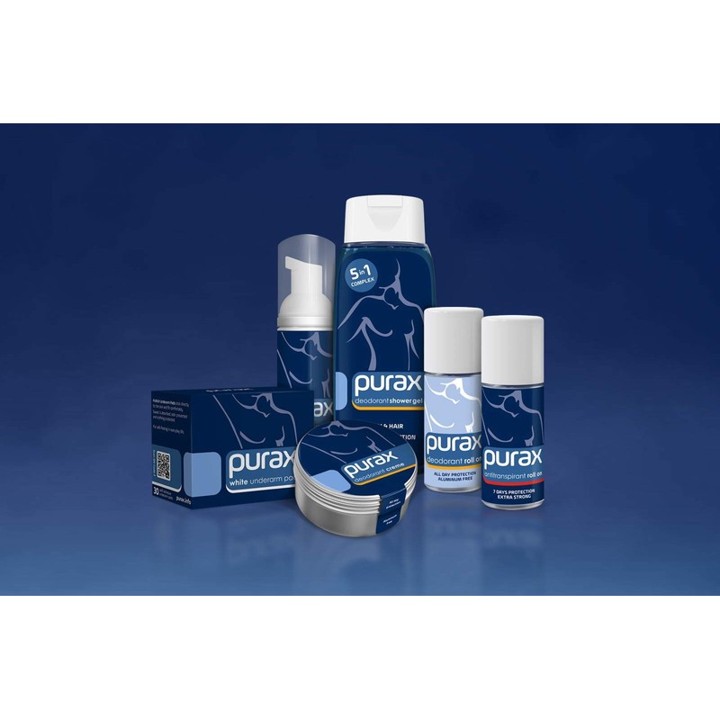 PURAX Antiperspirant Body Wipes - 7 Days Protection, Extra Strong,