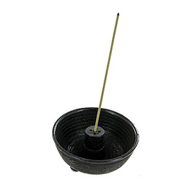 Aromandise Brunnen Incense Stick Holder, Cast Iron, Black, 8.5 x 8.5 x 4.5 cm