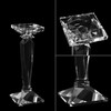 DONOUCLS 2-Pack Crystal Candlestick Holders, Clear Crystal Taper/Pillar Candles Holders,Table