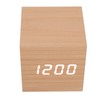 LED Wood Clock Multifunctional Large Display 3 Brightness Eye Protection