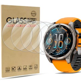 5 Pack Screen Protector Compatible with Garmin Fenix 8 AMOLED 47mm,Tempered Glass Screen Protector Film for Fenix 8 47mm