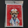 Caroline's Treasures Border Terrier Get Well Soon Greeting Cards Pack