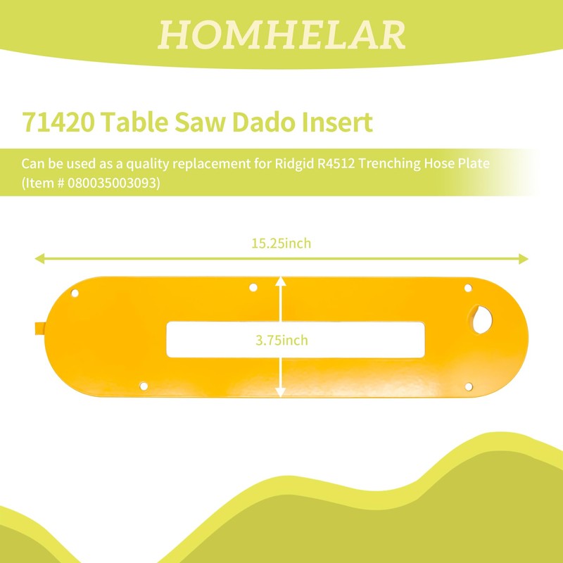 71420 Table Saw Dado Insert Replacement for Ridgid R4512 10