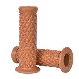 Vintage Motocross Grip, 22 mm Universal Motorcycle Handlebar Grips, Motorcycle Hand Moped Grips Non-Slip Compatible with Harley 883 CG125 Prince CB400 (Brown)