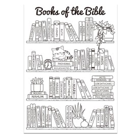 5pcs Books of The Bible Tracker Sticker, Christian Bible Bookshelf Sticker Funny Bibles Reading Tracker Dashboard Stickers Gifts for Bibles Organization Scripture Study Tracking
