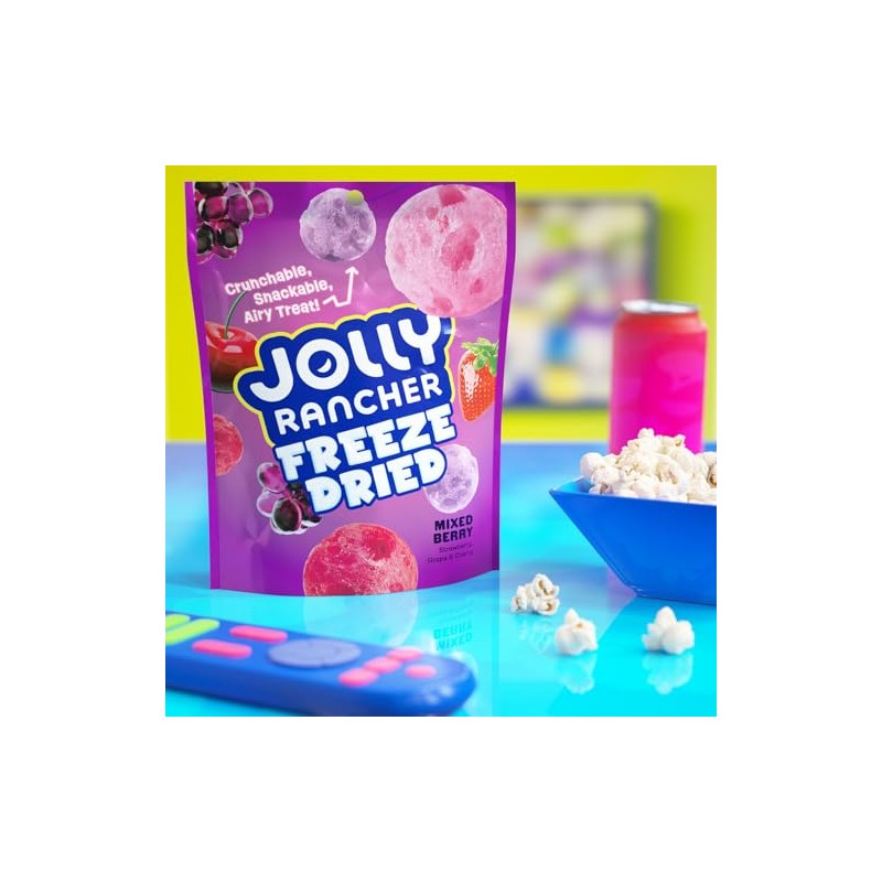 JOLLY RANCHER Freeze Dried Mixed Berry Flavored Candy Bag, 3.1