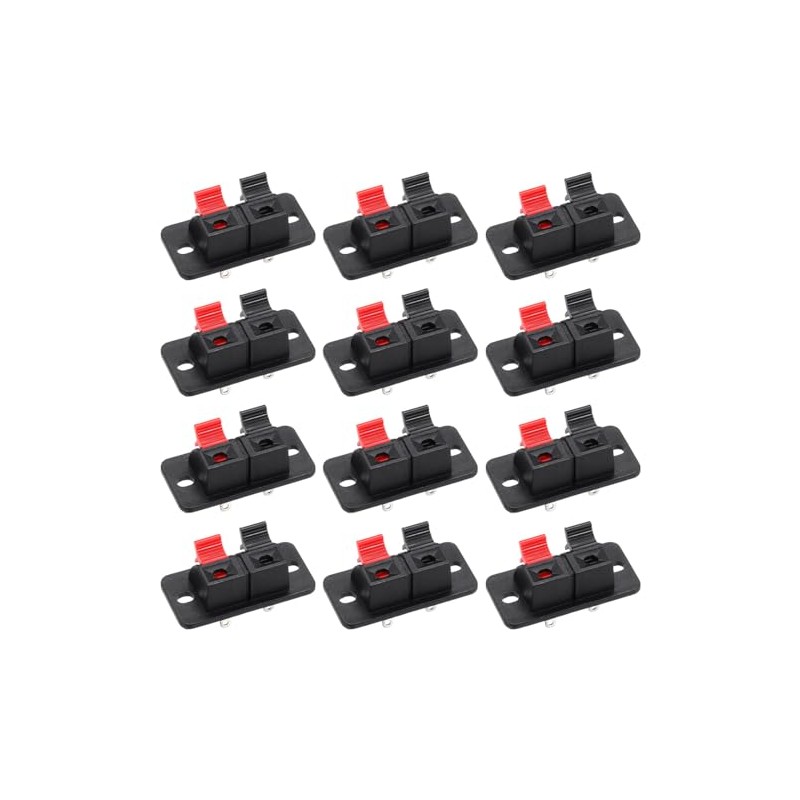 sourcing map 2 Way Spring Speaker Terminal Clip Push Release