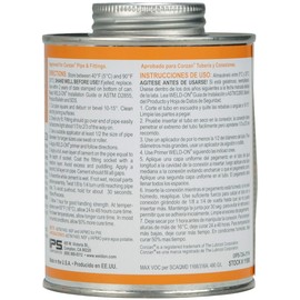 Weld-On 11890 724 Industrial Grade CPVC Heavy-Bodied High Strength Solvent Cement - Medium-Setting and Low-VOC, Gray, 1 Pint (16 fl oz)
