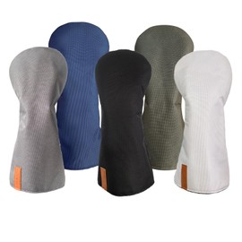 Headcover Set Driver Headcover Wood Cover Utility Golf Headcover UT Cover Waterproof for Driver 440cc 460cc Solid Nylon (1 Black UT)