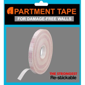 bitoss Removable Double-Sided Adhesive Tape for Wall Art, Photos, and Decor, 1" x 15 ft roll, Stick and Re-Stick as Needed