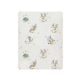 Crib Sheets for Boys Girl Dragon Baby Breathable Mini Crib Mattress Sheets Fitted,Toddler Baby Sheets for Crib Mattress Soft & Breathable 39 * 27 * 5In