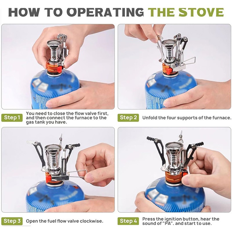 Camping Cookware Set with Folding Camping Stove Lightweight Pot Pan
