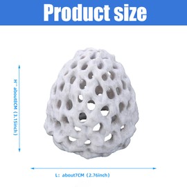 JINJUMEI Shrimp Hideout, Betta Habitat, Fish Tank Tunnel with Suction Cup, Aquarium Fish Cave for Small Fish, Shrimp Guppies for Hiding, Rest (White)