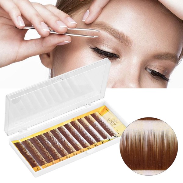 Mixed Dark Brown False Eyebrow Extension Fake Eyebrow Enlargement Single