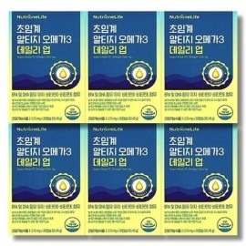 Nutri One Life [Barley Damda] Nutrione Supercritical Altige Omega 3 Daily Up 30 Capsules 6 Boxes / [보리담다] 뉴트리원 초임계 알티지 오메가3 데일리업 30캡슐 6박스