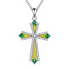 YAFEINI Cross Necklace for Women 925 Sterling Silver Cross Pendant