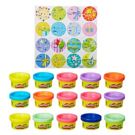 Play-Doh Party Bag, 15 Mini Play-Doh Cans for Kids Party Favors, 1 Ounce Each, Back to School Classroon Gifts & Prizes, Preschool Toys, Ages 2+