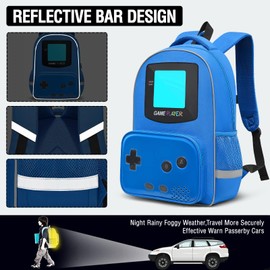 Kids Backpack For Boys School Backpack Game Schoolbag For Children Teens Elementary Middle College Student Bookbag Travel Rucksack Laptop Daypacks