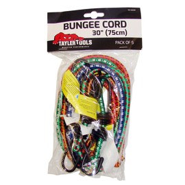Taylor Tools TAY-62030 Heavy Duty Bungee Cord 75cm/30 5 Pack, Black, 30-inch, Set of 5 Pieces