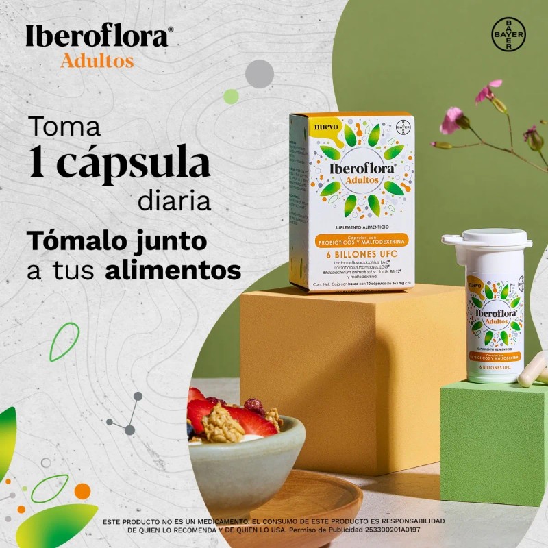 Suplemento en cápsula Iberoflora Adultos Minerales/Vitaminas Bayer