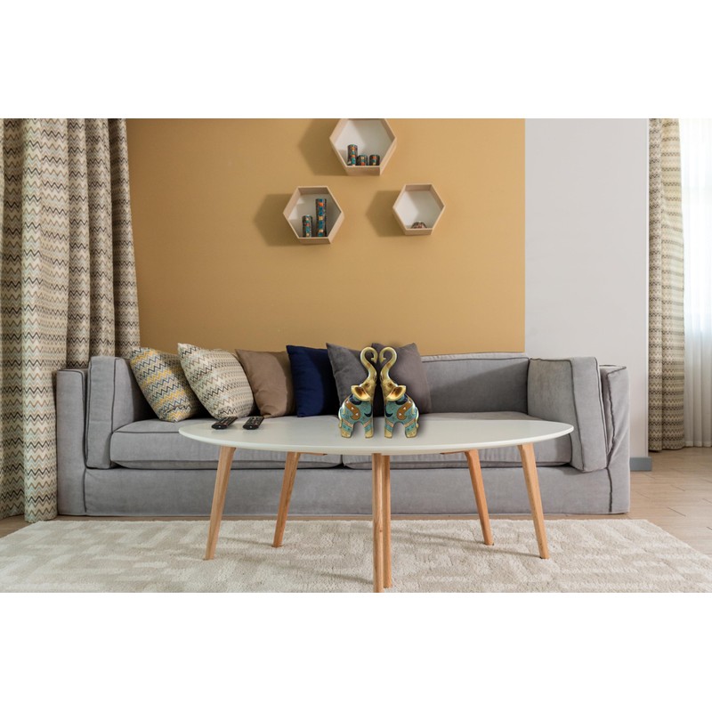 sugutee Good Luck Elephant Decor for Home, Large Gold Elephant