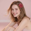 Mecool Rose Haar Clip Brosche Korsage Kopfschmuck Blume Haar Pin