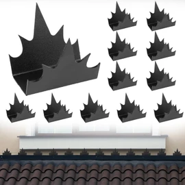 Abizarch 12Pcs Metal Fence Wall Spike, Anti-Climb Fence Security Spike with Screw,Anti-Theft Intruder Deterrent Spike Sturdy Home Safety Spike for Outdoor Home Security and Farm Protection