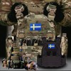 EmWoot 2PCS Sweden Flag Patch Embroidered Morale Patch Military Tactical