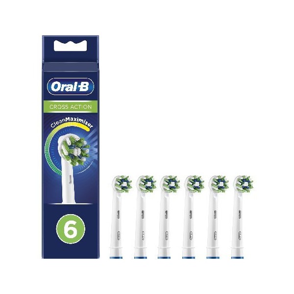 Oral-B CrossAction Clean Maximiser Electric Toothbrush Heads, 6pcs