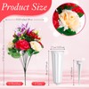 Tigeen 6 Sets Artificial Cemetery Flowers with Vase 54 Heads
