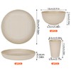 Plastic Dinnerware Sets for 6 People 18pcs Camping Plates and