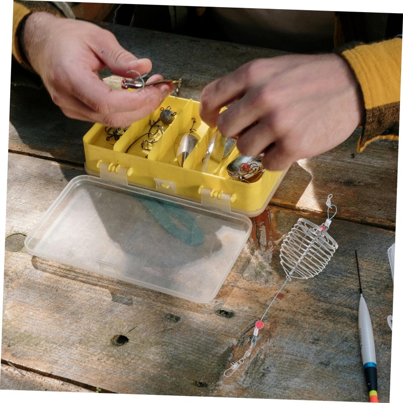 5 pcs Fishing Bait Cage Trap Basket Feeder Holder Catfishing