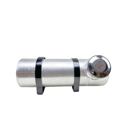 JSD 0.58 Gallon 4” x 12” Aluminum Spun Round Gas Tank End Fill 1/4" NPT Outlet