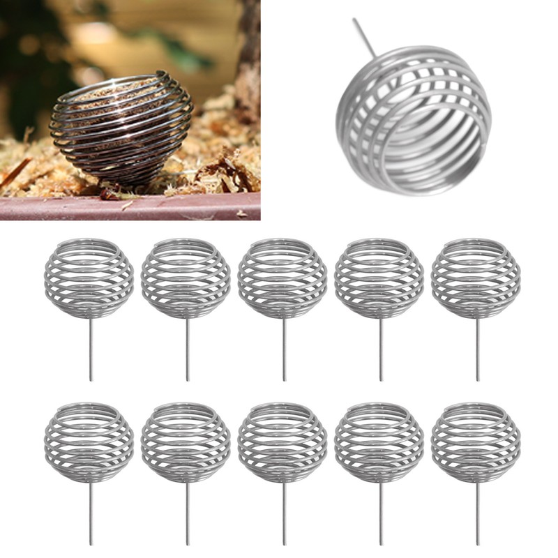 100pcs Fertilizer Mesh Basket Stainless Steel Garden Nutrition Cups Small