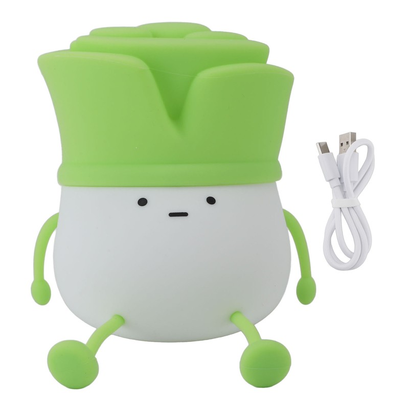 Cute LED Night Light Tap Control Rechargeable 1.5W Decorative Scallion