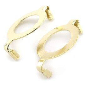 E26 Phenolic Socket Lamp Harp Saddle Base, OZXNO 2 PCS Lampshade Holder Non-slip UNO Collar Ring Adapter for E26 Threaded Base, 1-7/16" (36 mm) Gold