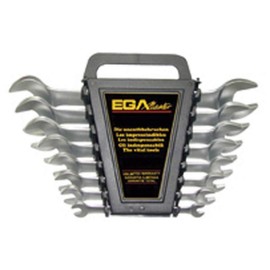Ega Master 68463 - Set of 6 Double Offset Ring Wrenches 6-7/16-17 Mm Aerospatial Chrome Plating